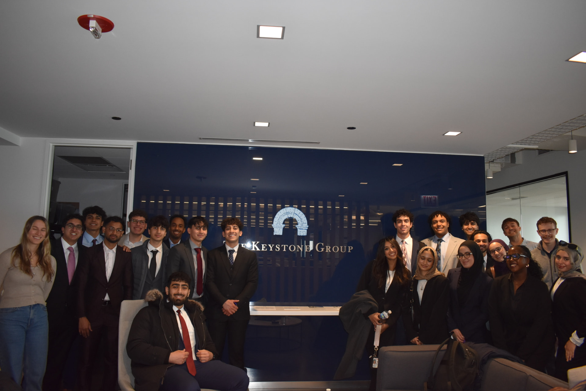 Students from MBSA Michigan, Northwestern, and UIUC visiting Keystone Group in Chicago