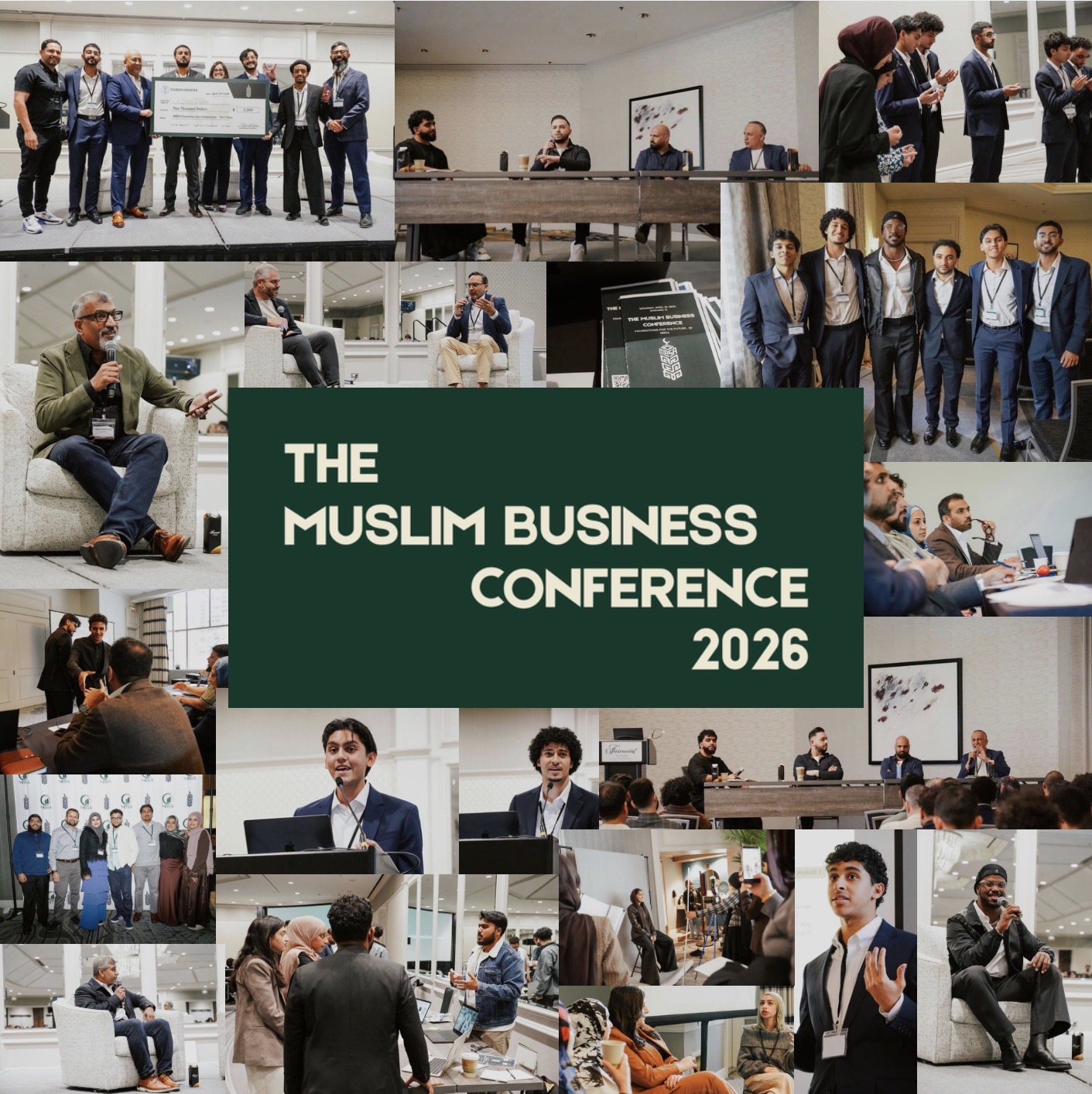 Collage of moments from The Muslim Business Conference 2026